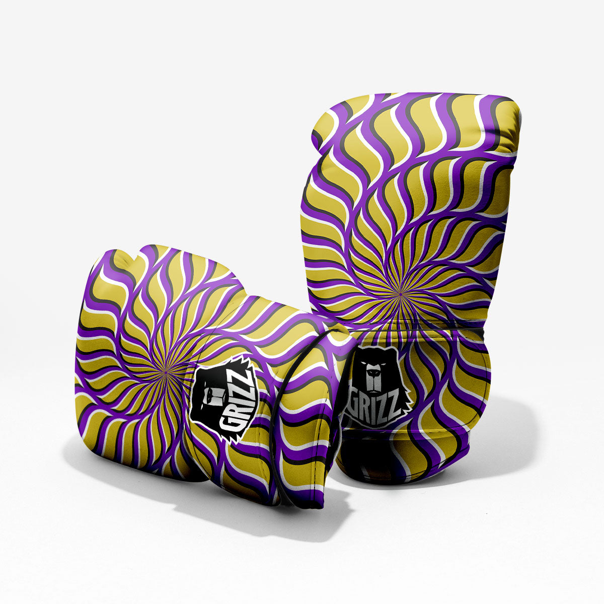 Moving Optical Yellow Explosion Illusion Boxing Gloves