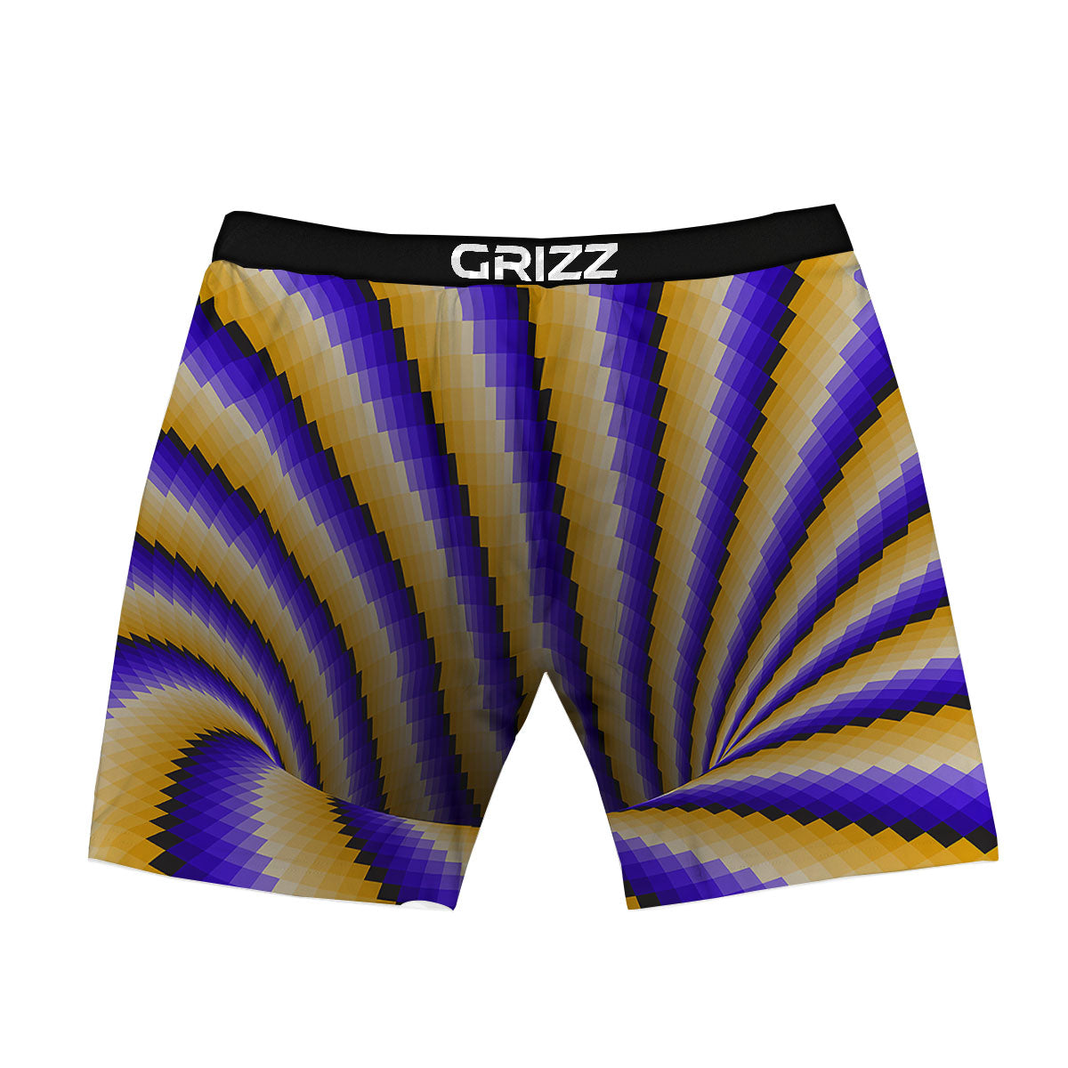 Moving Optical Yellow Vortex Illusion Boxer Briefs-grizzshop