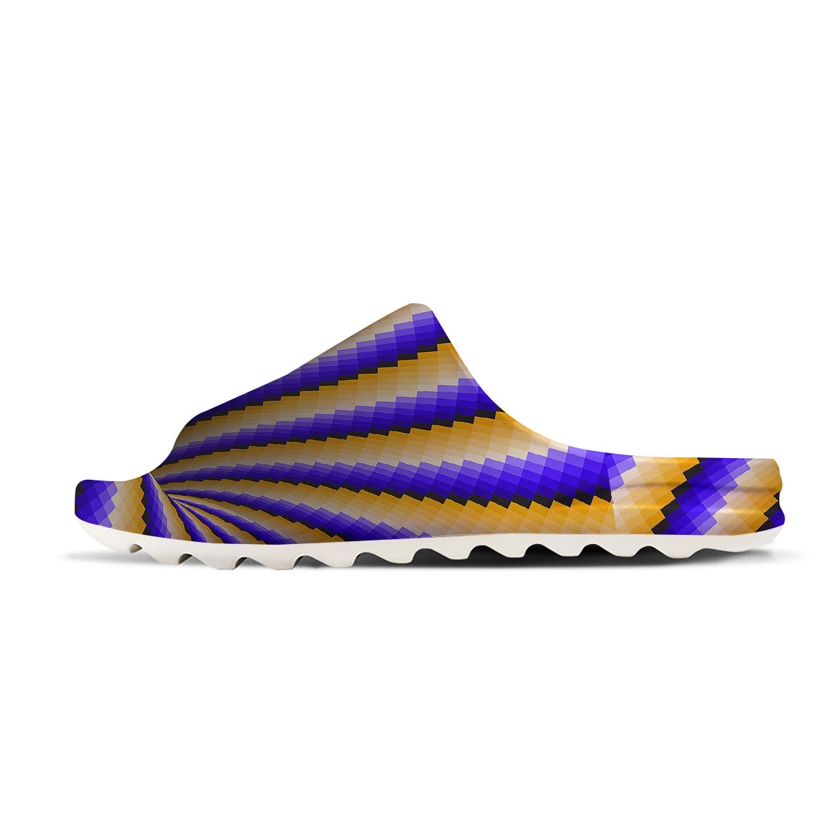 Moving Optical Yellow Vortex Illusion Sandals-grizzshop