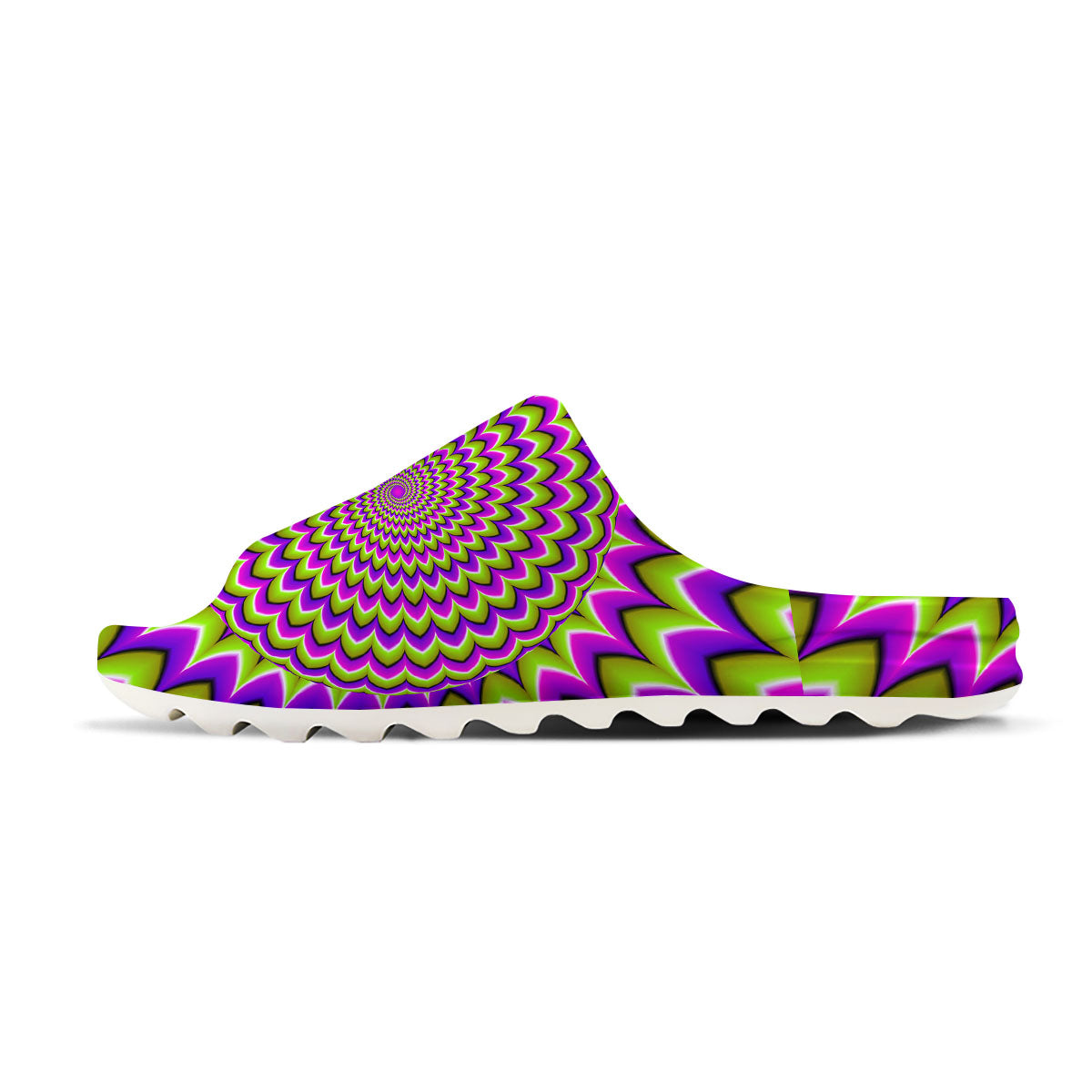 Moving Optical Illusion Spiky Spiral Sandals-grizzshop