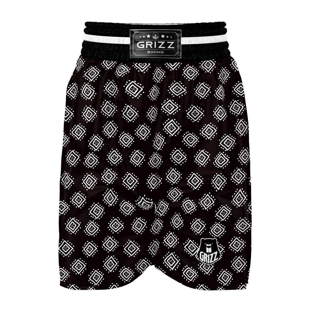 Mudcloth Sumbol Vintage Print Pattern Boxing Shorts-grizzshop