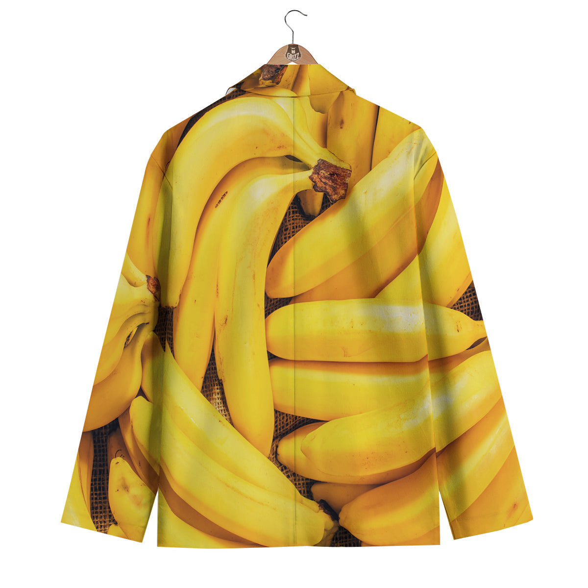 Multi Banana Pattern Print Men's Blazer-grizzshop