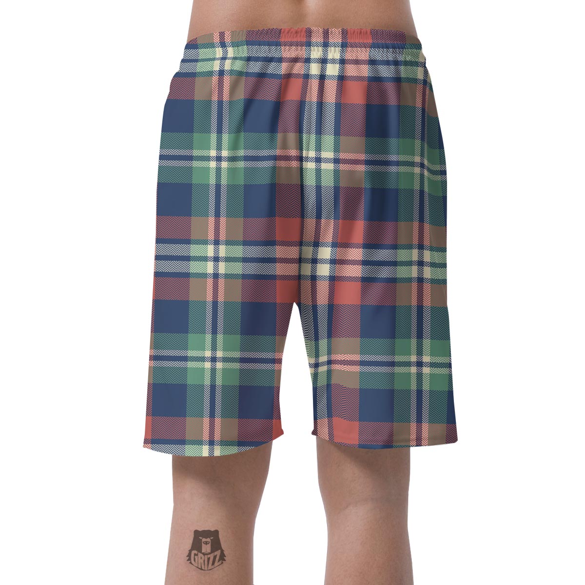 Multicolor Plaid Tartan Men's Shorts-grizzshop