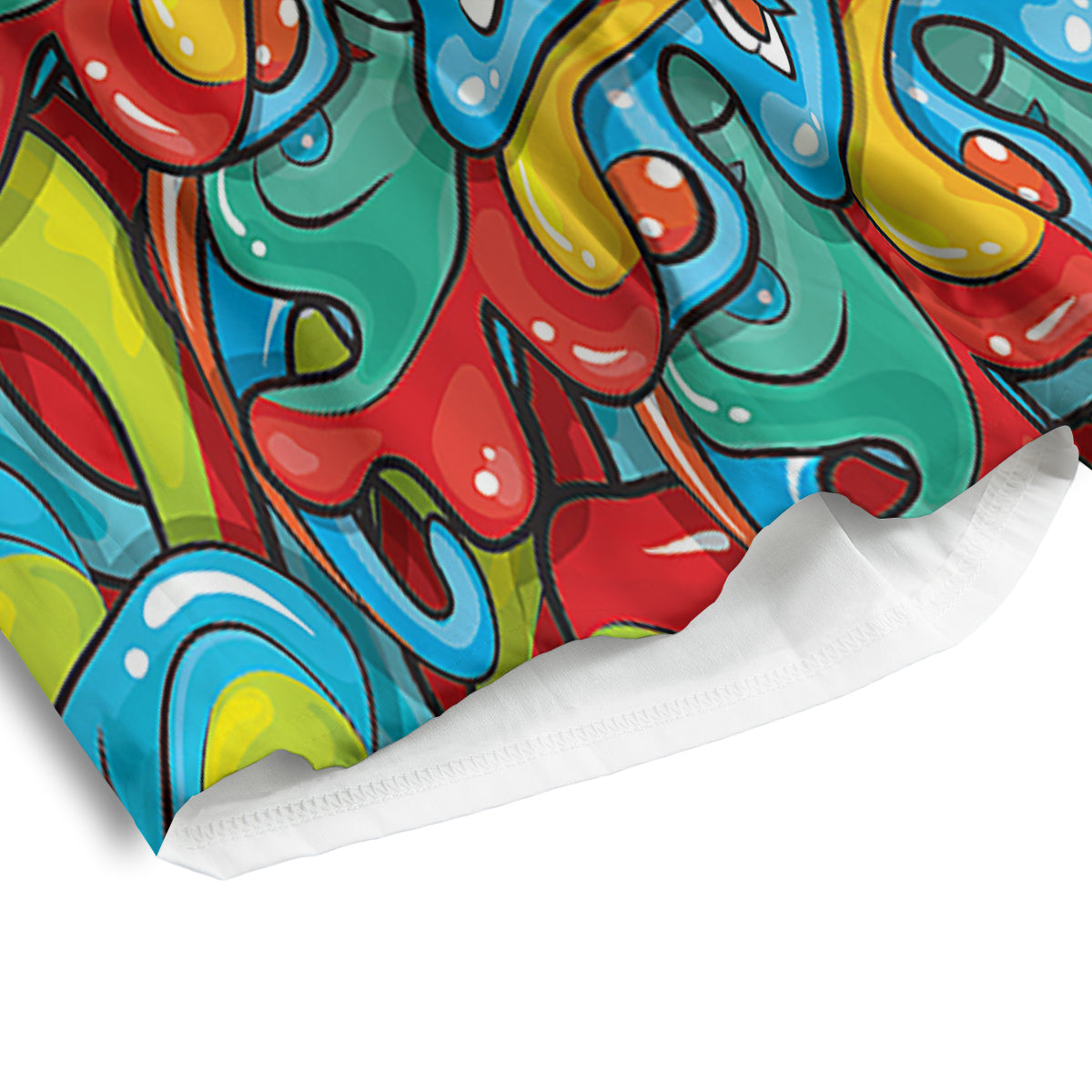 Multicolor Psychedelic Hippie Print Men's Athletic Shorts
