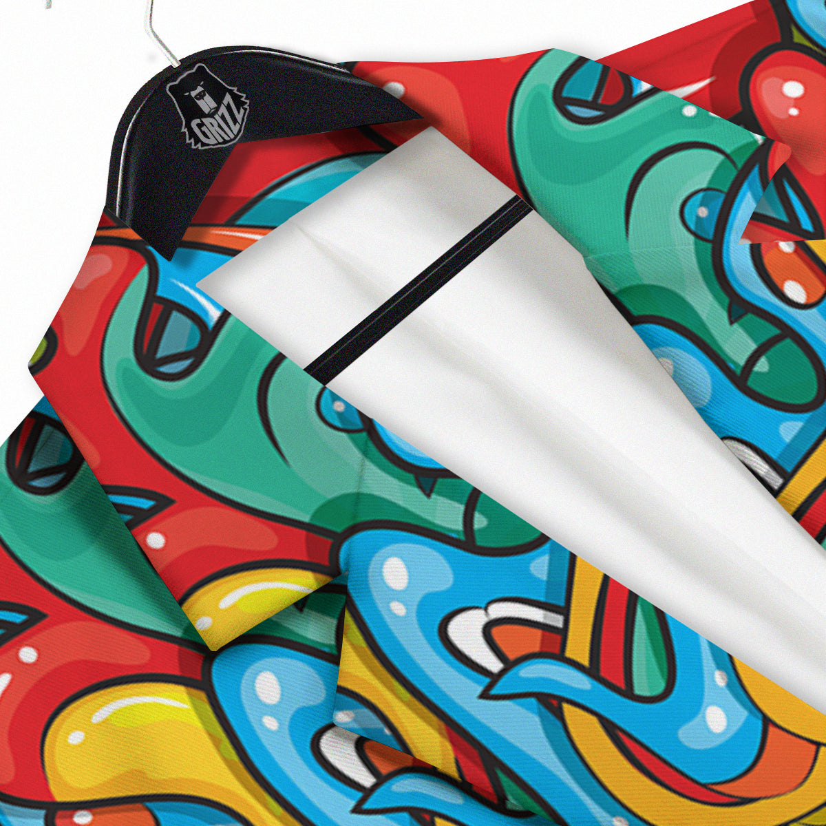 Multicolor Psychedelic Hippie Print Men's Sport Coat-grizzshop