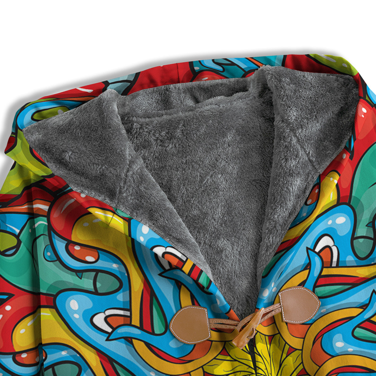 Multicolor Psychedelic Hippie Print Men's Windbreaker Jacket-grizzshop