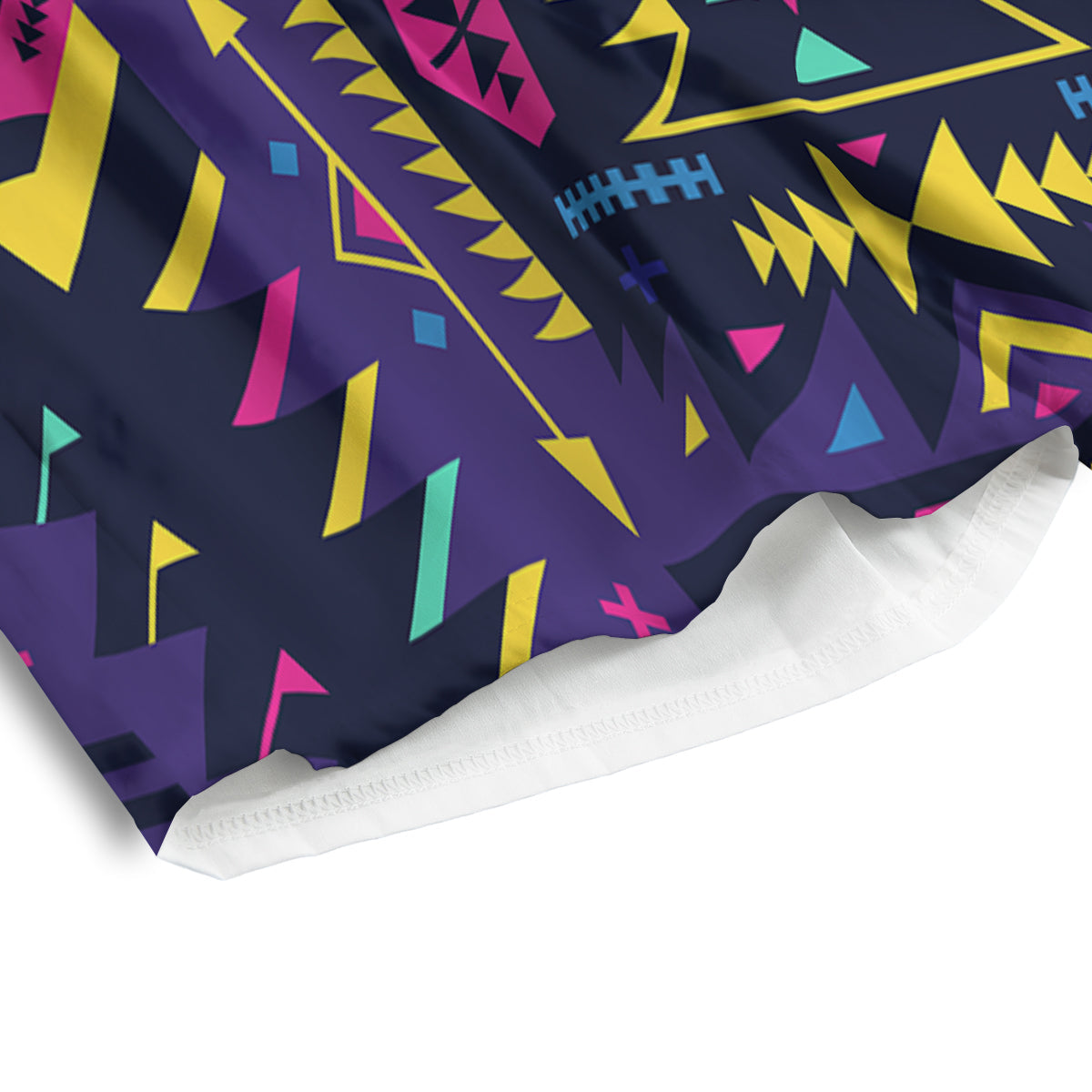 Multicolor Tribal Navajo Geometric Print Men's Athletic Shorts