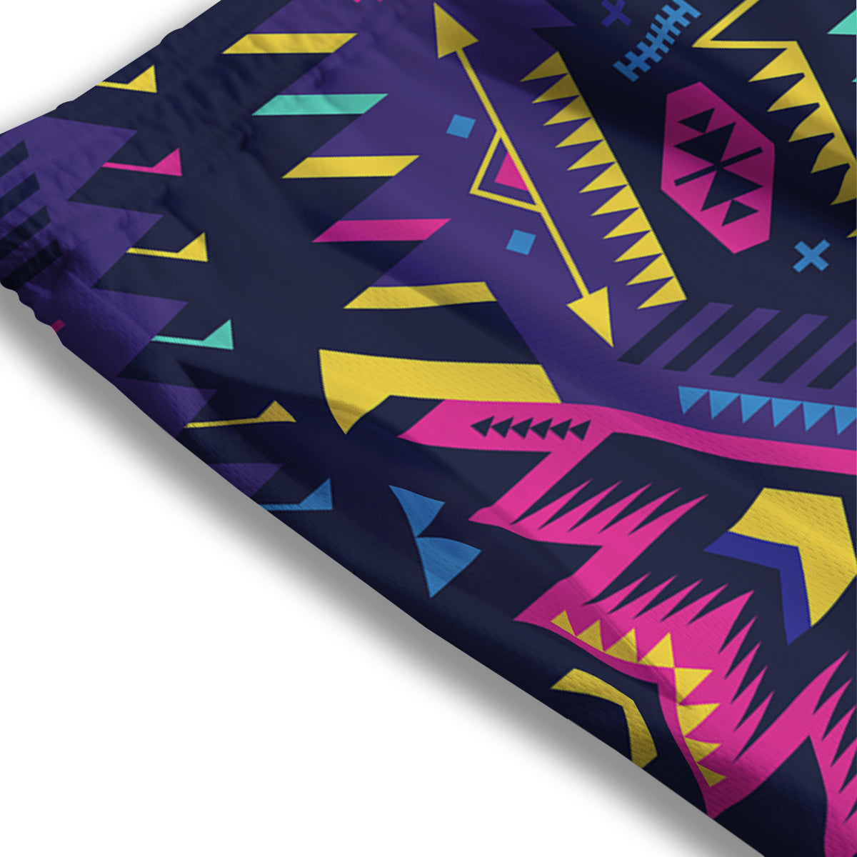 Paisley Dark Brown Print Pattern Mesh Shorts