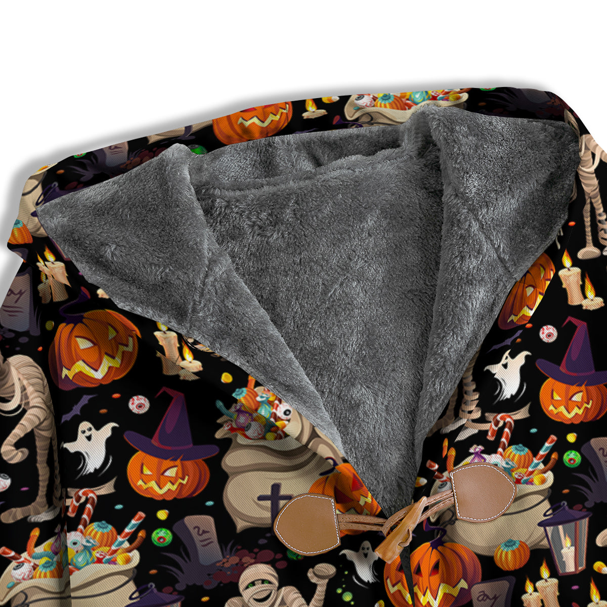 Mummy And Pumpkins Halloween Print Pattern Men's Windbreaker Jacket-grizzshop