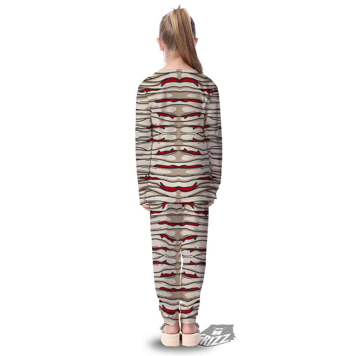 Mummy Bandage Print Pattern Kid's Pajamas-grizzshop
