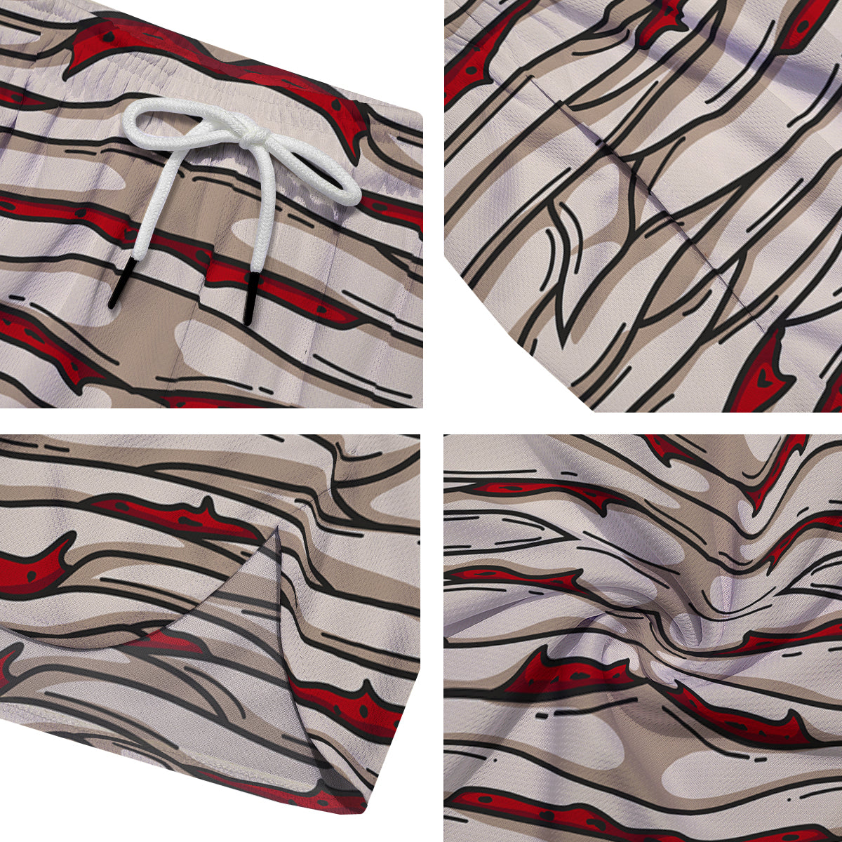 Mummy Bandage Print Pattern Men's Running Shorts-grizzshop