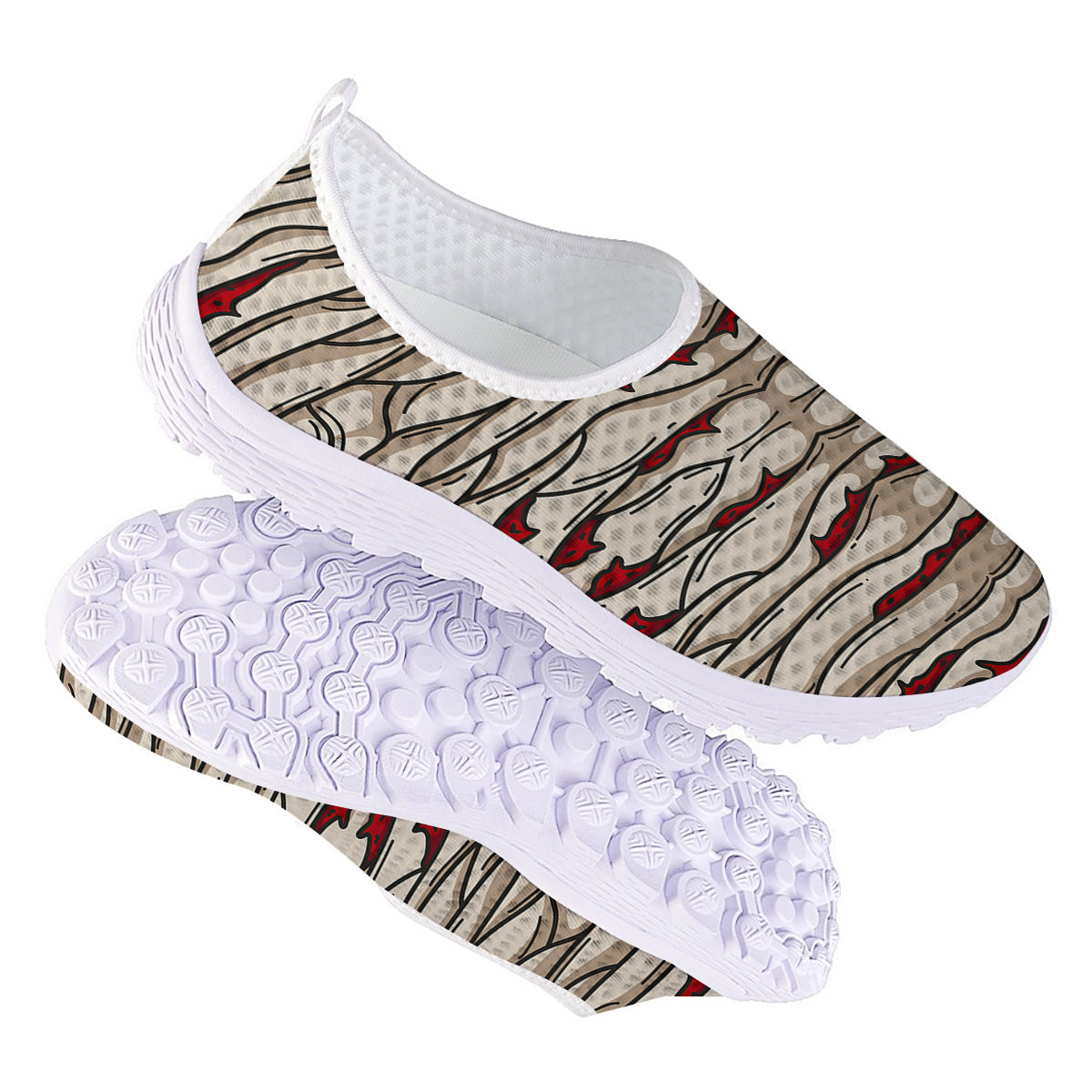 Mummy Bandage Print Pattern Nurse Shoes-grizzshop