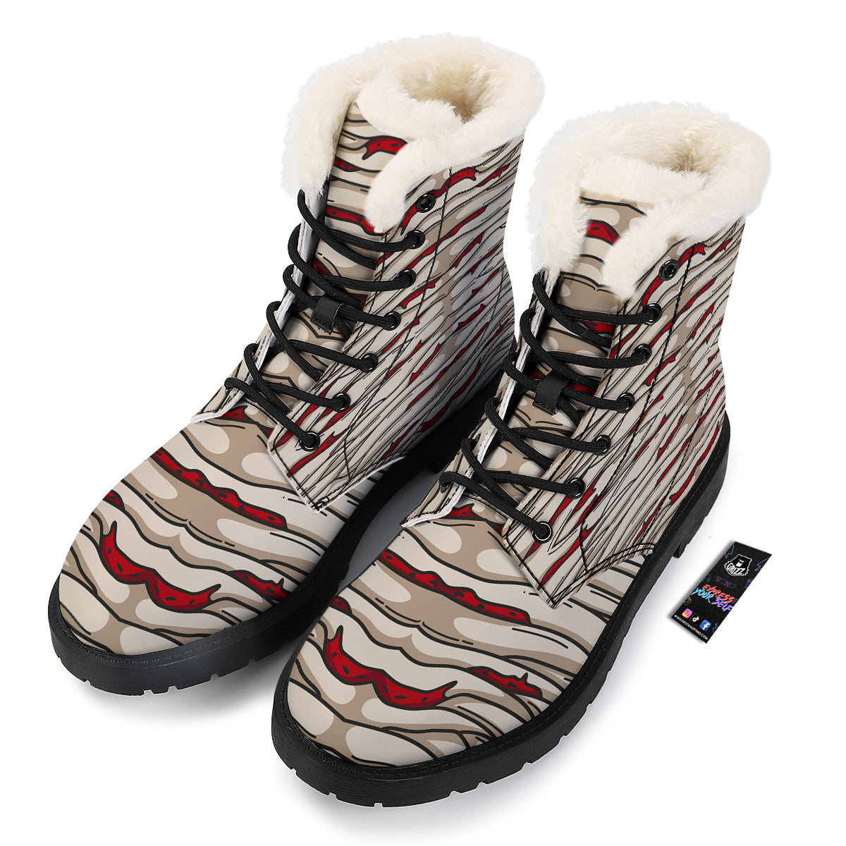 Mummy Bandage Print Pattern Winter Boots-grizzshop