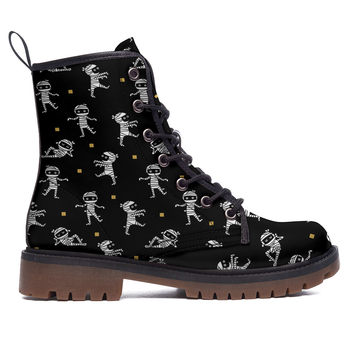 Mummy Cartoon Print Pattern Work Boots-grizzshop