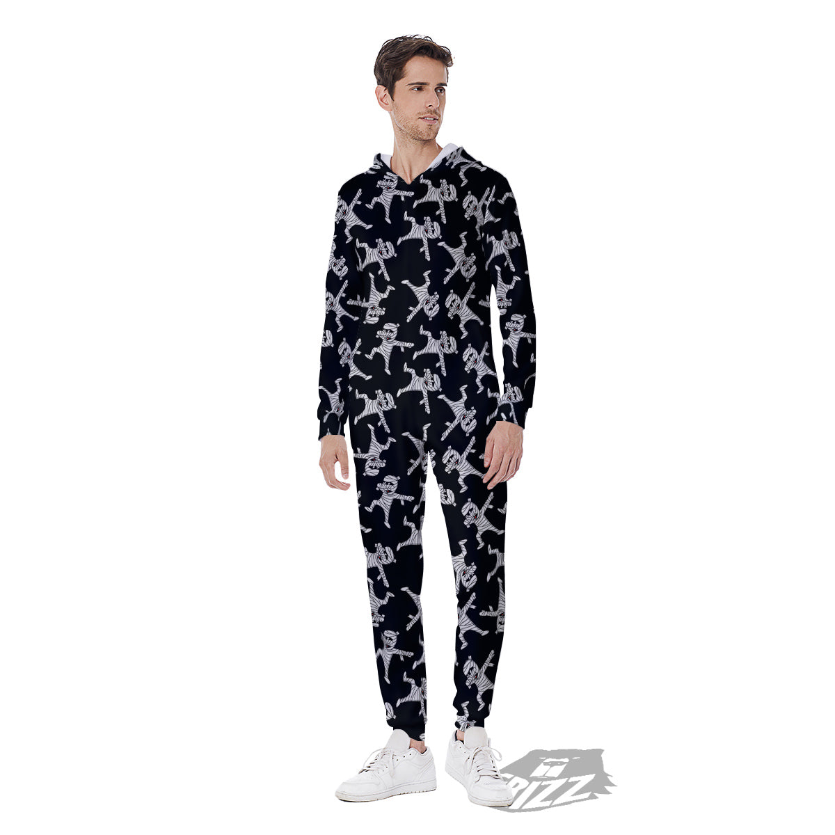 Mummy Cute Print Pattern Men's Jumpsuit-grizzshop