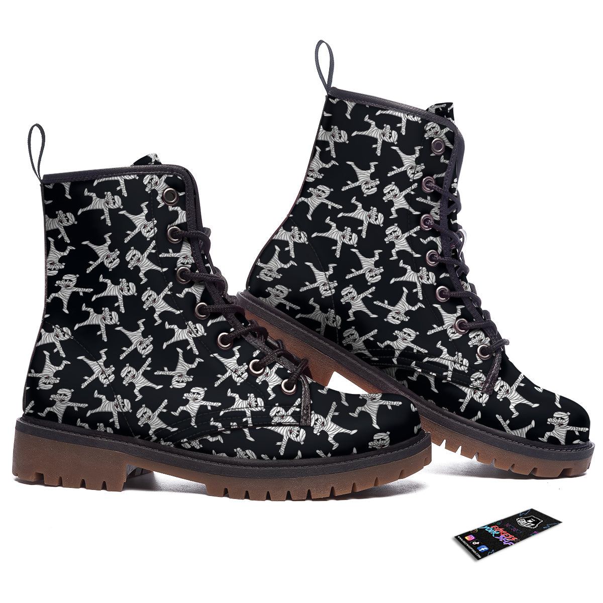 Mummy Cute Print Pattern Work Boots-grizzshop