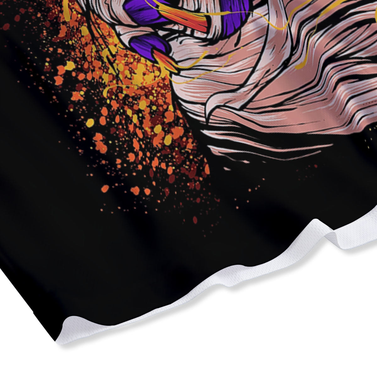 Mummy Halloween Print Mesh Shorts