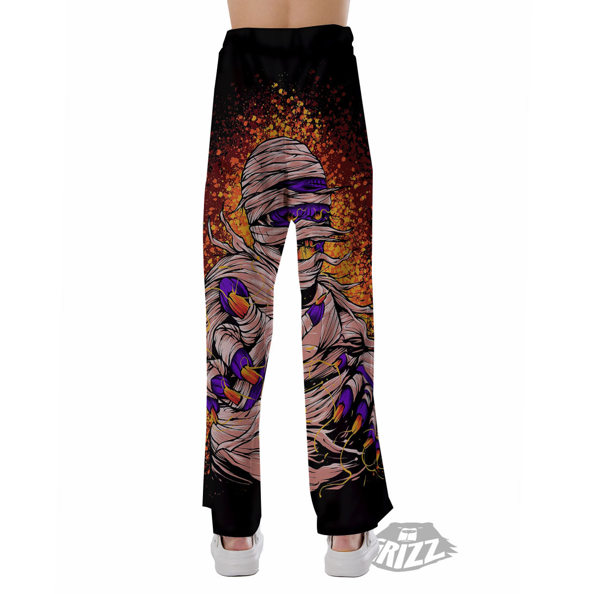 Mummy Halloween Print Pajama Pants-grizzshop