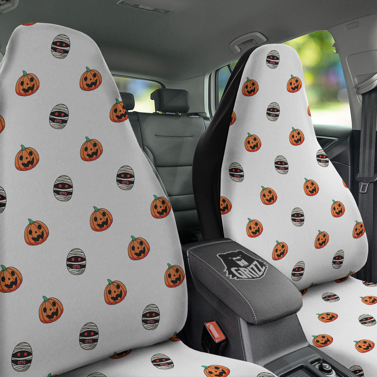 Mummy Halloween Print Pattern Car Seat Covers-grizzshop