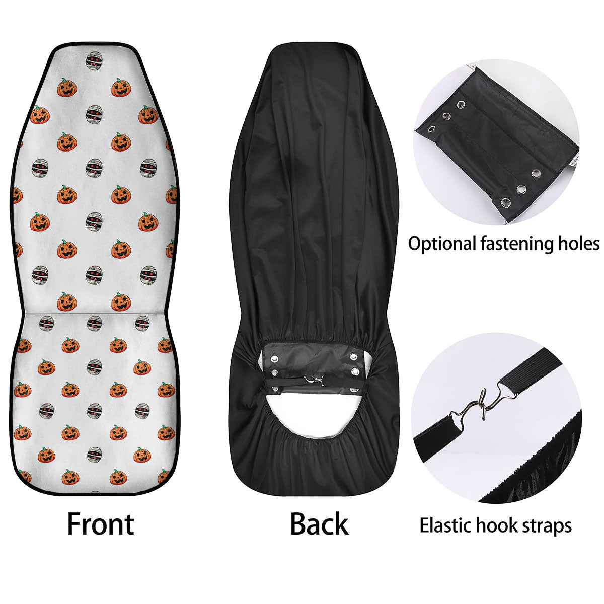 Mummy Halloween Print Pattern Car Seat Covers-grizzshop