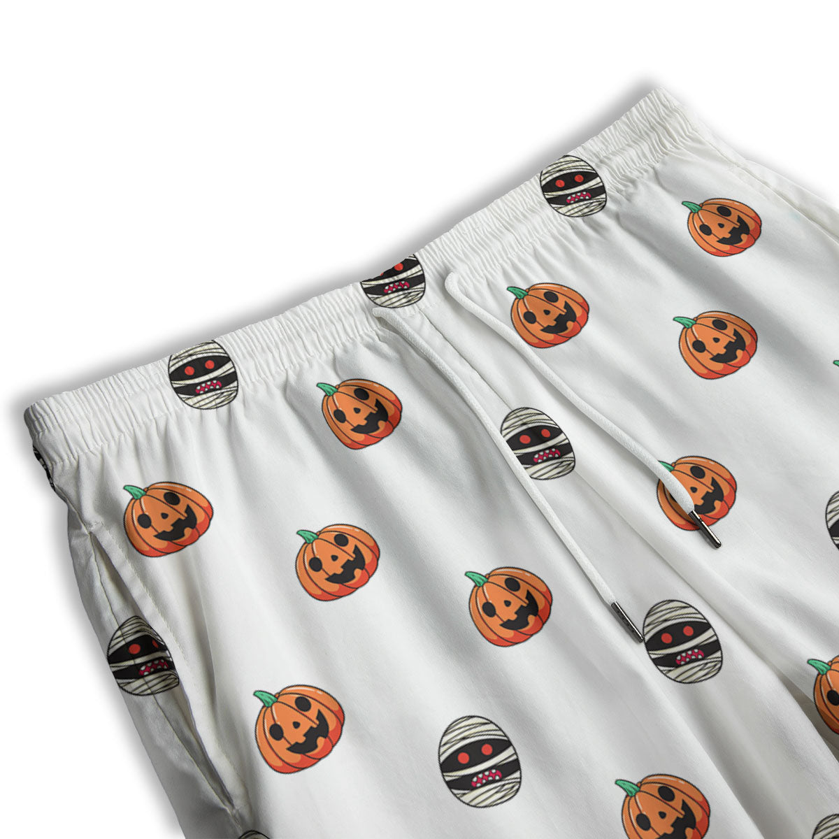 Mummy Halloween Print Pattern Men's Athletic Shorts