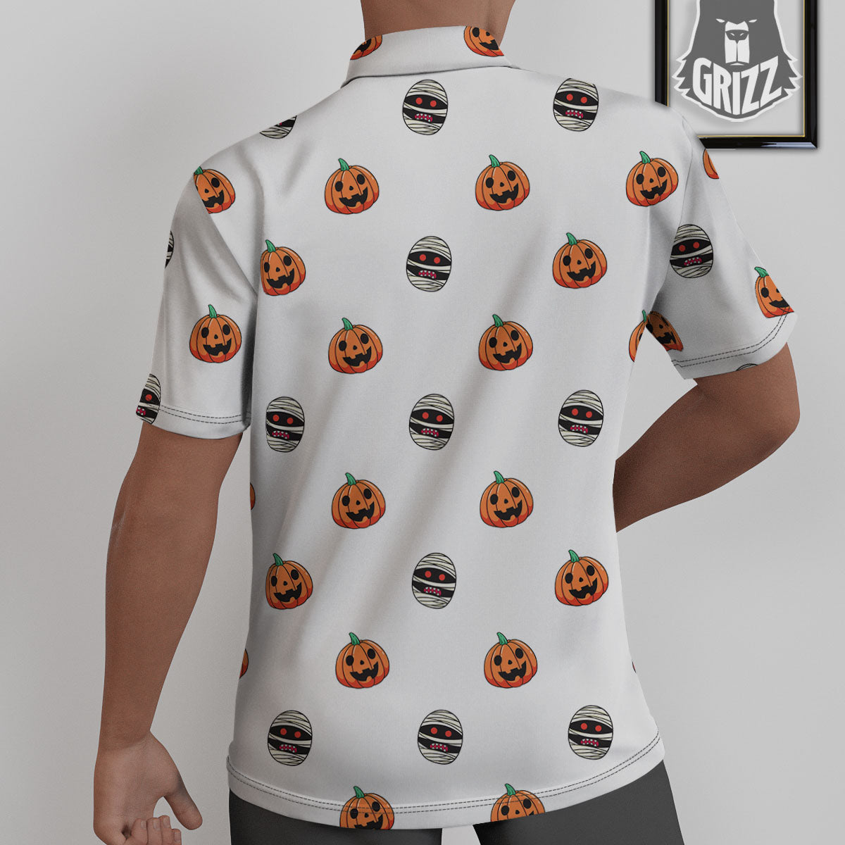 Mummy Halloween Print Pattern Untucked Shirts-grizzshop