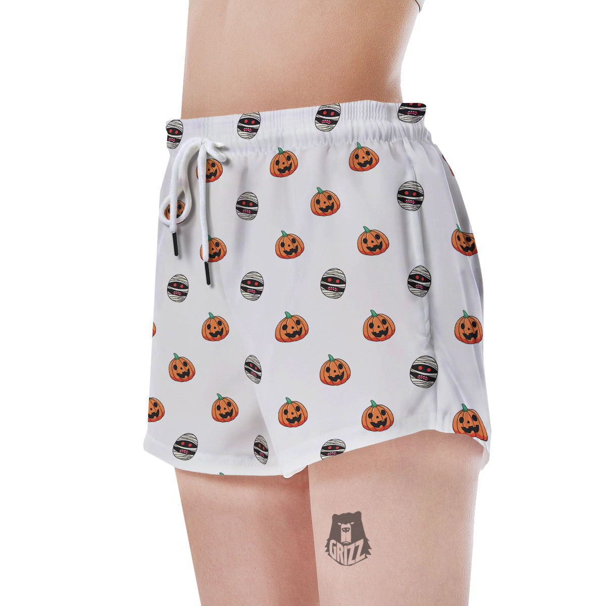 Mummy Halloween Print Pattern Women's Shorts-grizzshop