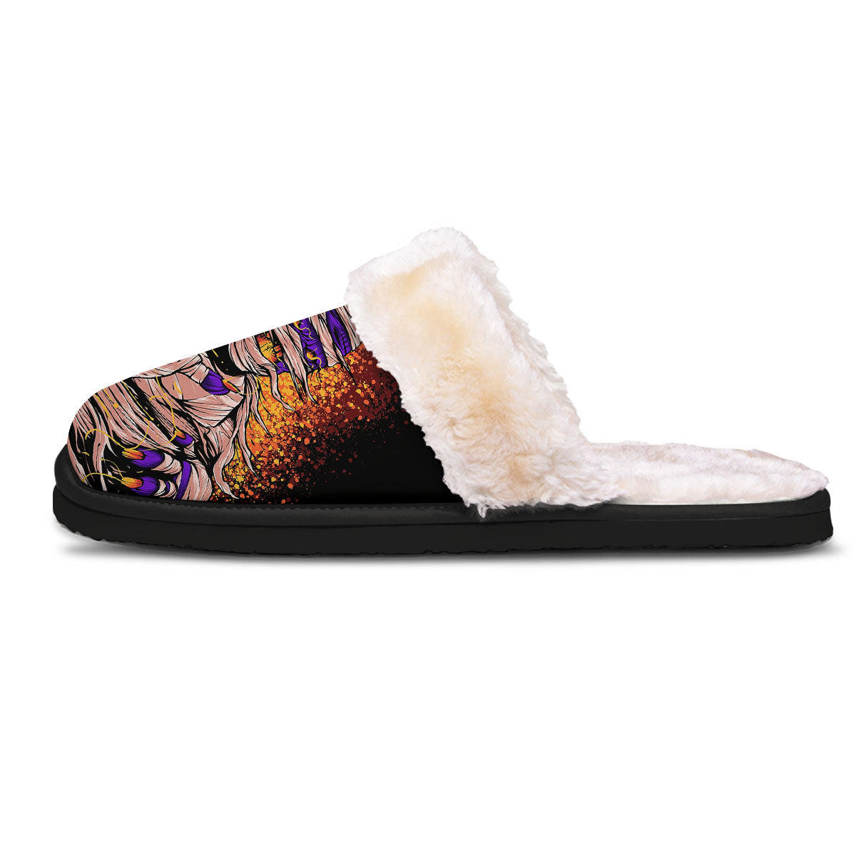Mummy Halloween Print Slippers-grizzshop