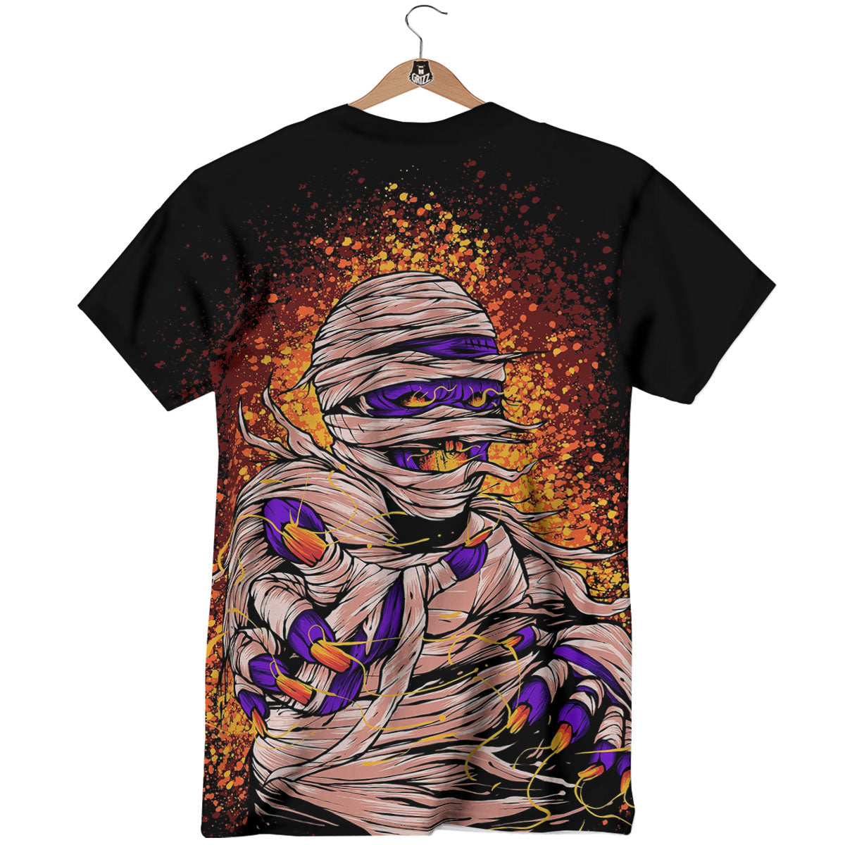 Mummy Halloween Print T-Shirt-grizzshop