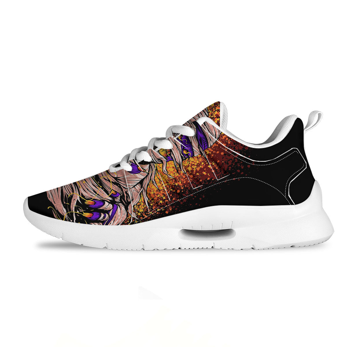 Mummy Halloween Print Tennis Shoes-grizzshop
