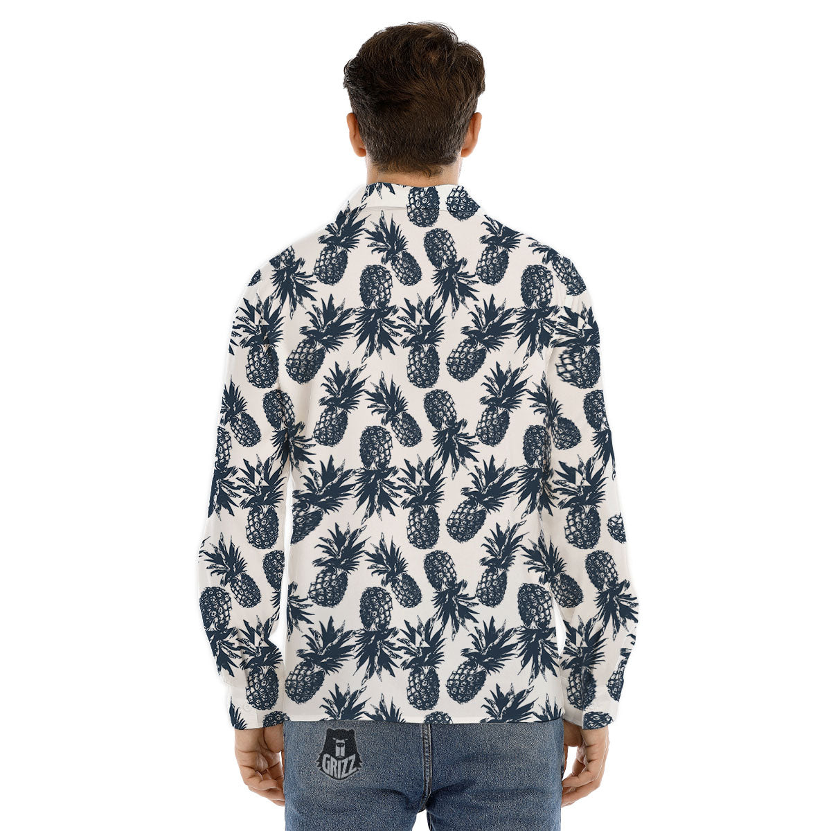 Mummy Head Print Men's Dress Shirts-grizzshop