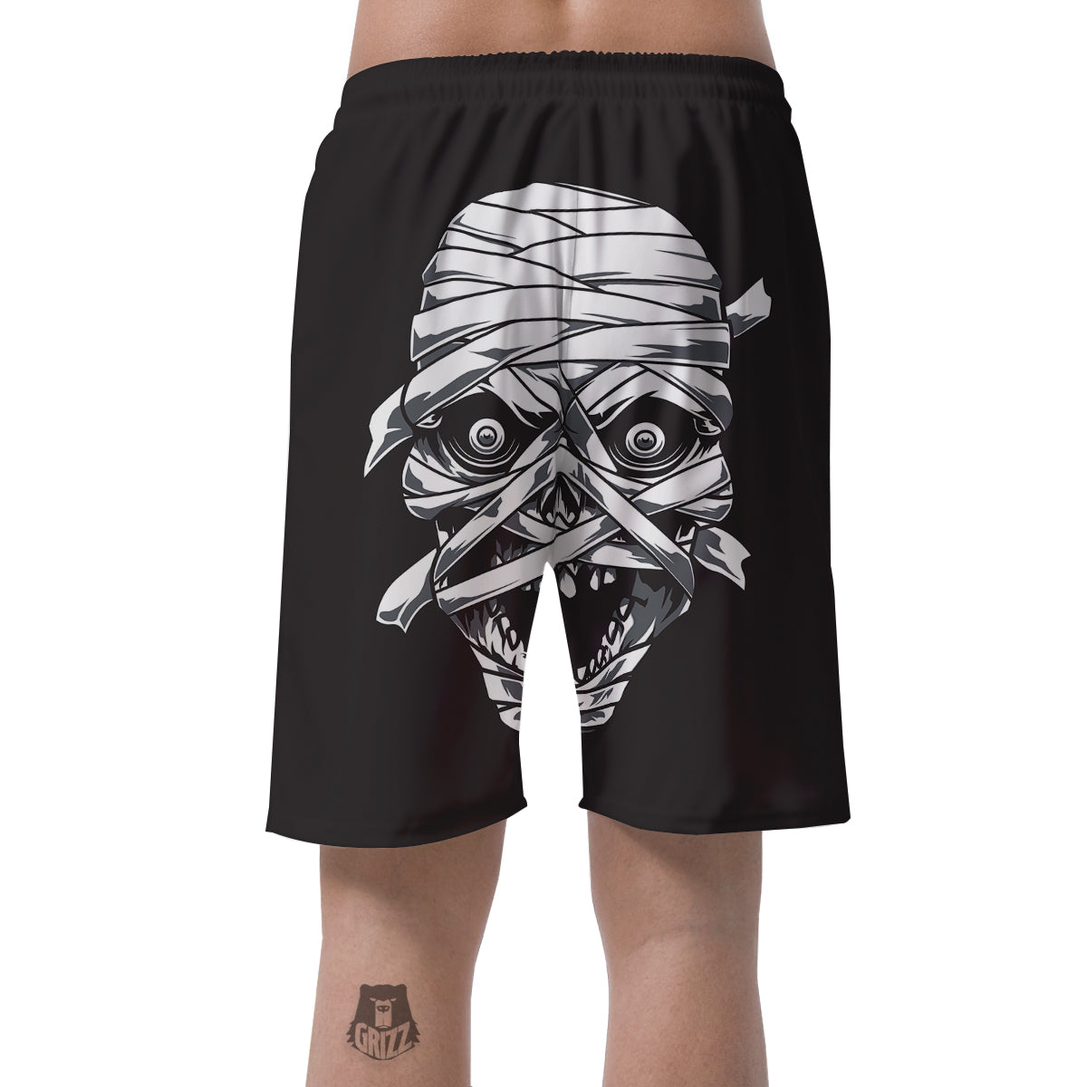 Mummy Head Print Men's Shorts-grizzshop
