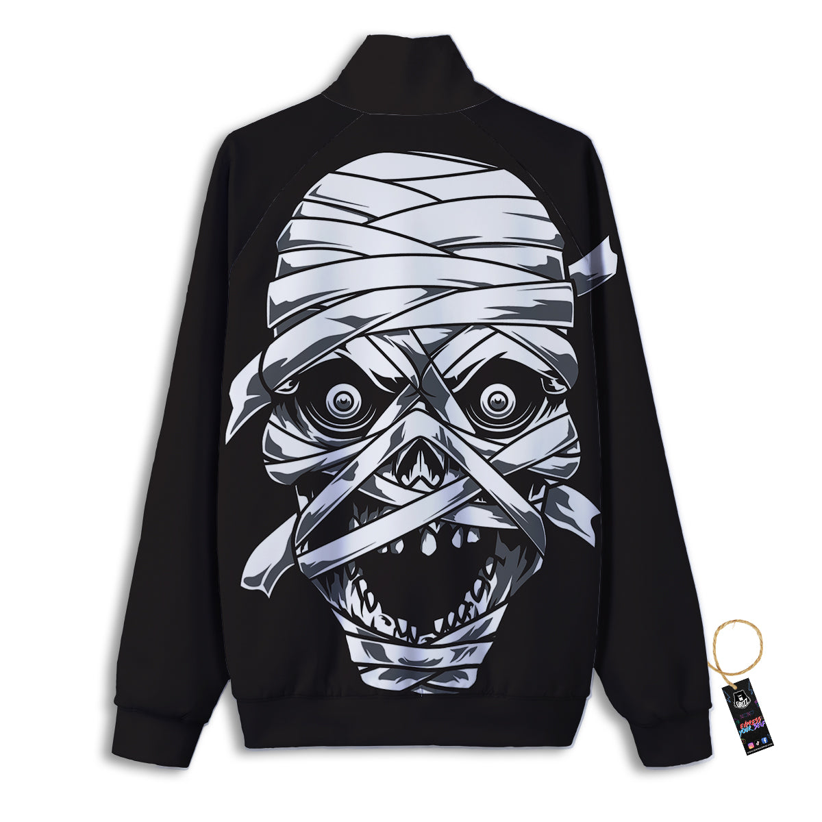 Mummy Head Print Track Jacket-grizzshop