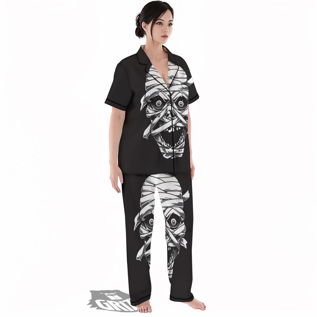 Mummy Head Print Women's Pajamas Set-grizzshop