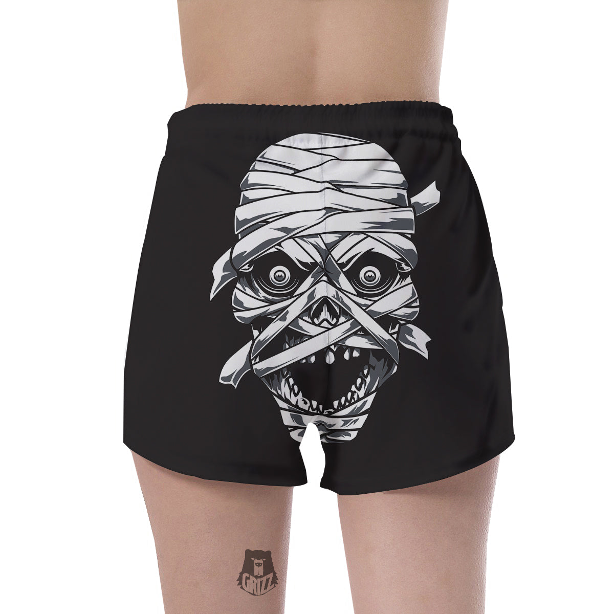 Mummy Head Print Women's Shorts-grizzshop