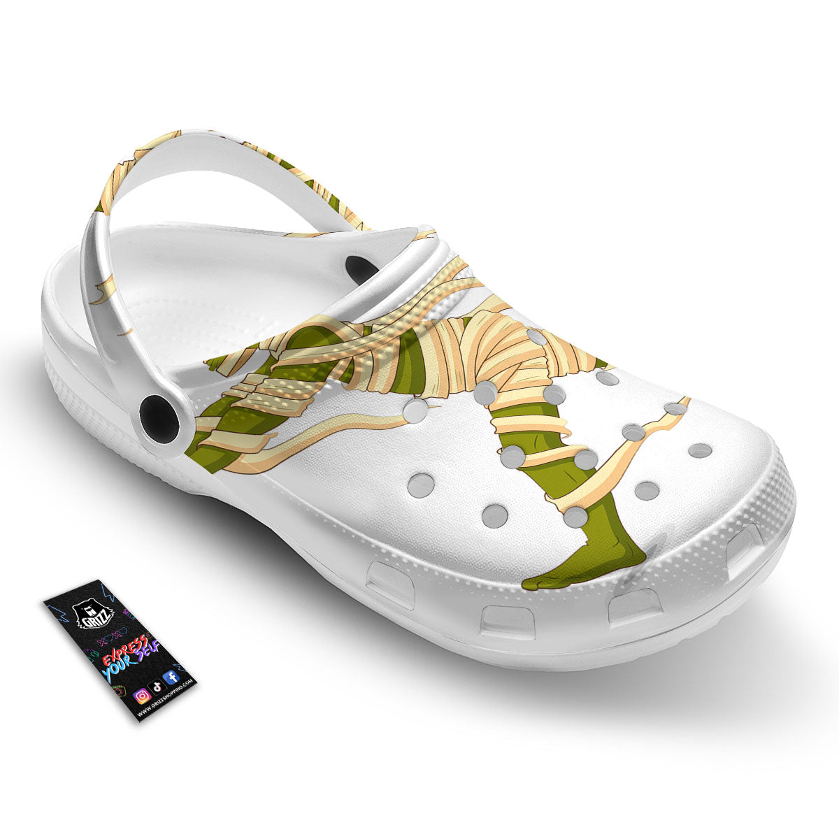 Mummy Running Print Clog-grizzshop