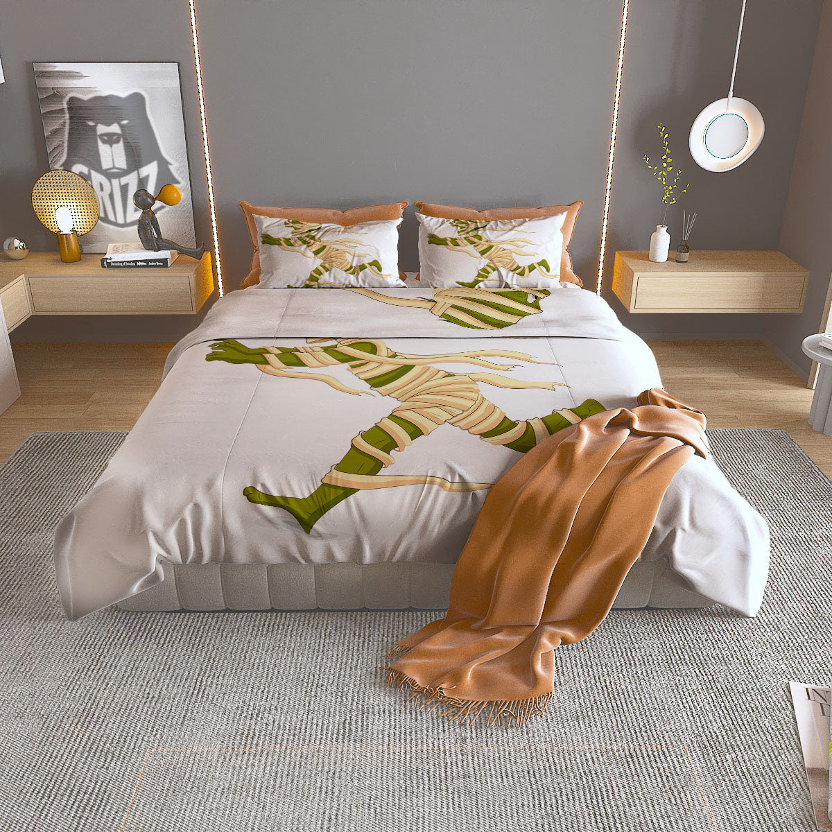 Native Indian Girl Tribal Print Duvet Cover Bedding Set