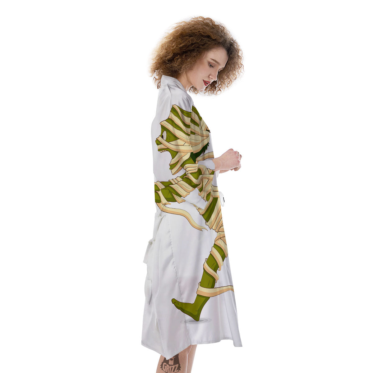 Mummy Running Print Kimono-grizzshop