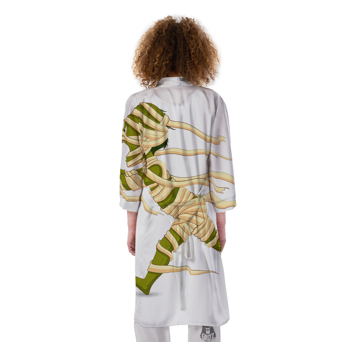 Mummy Running Print Kimono-grizzshop