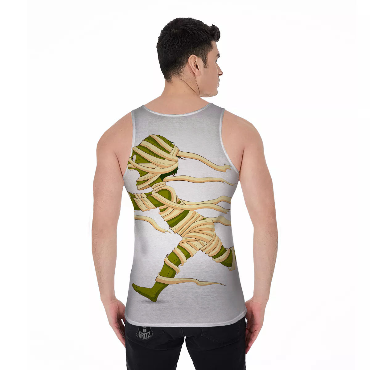 Mummy Running Print Men's Tank Top-grizzshop