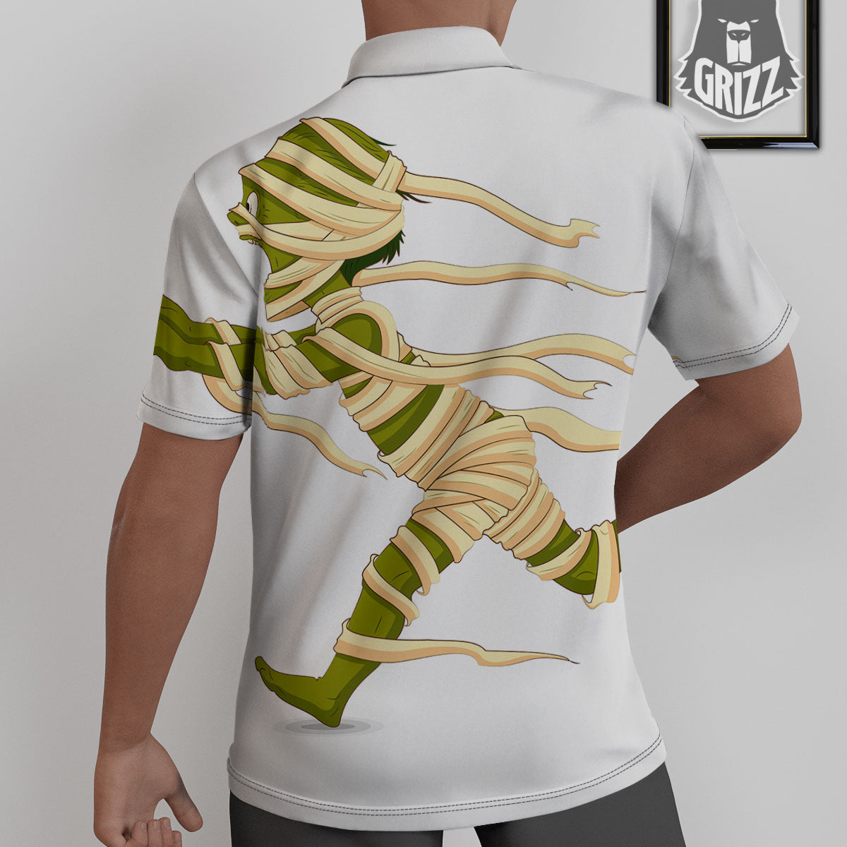 Mummy Running Print Untucked Shirts-grizzshop
