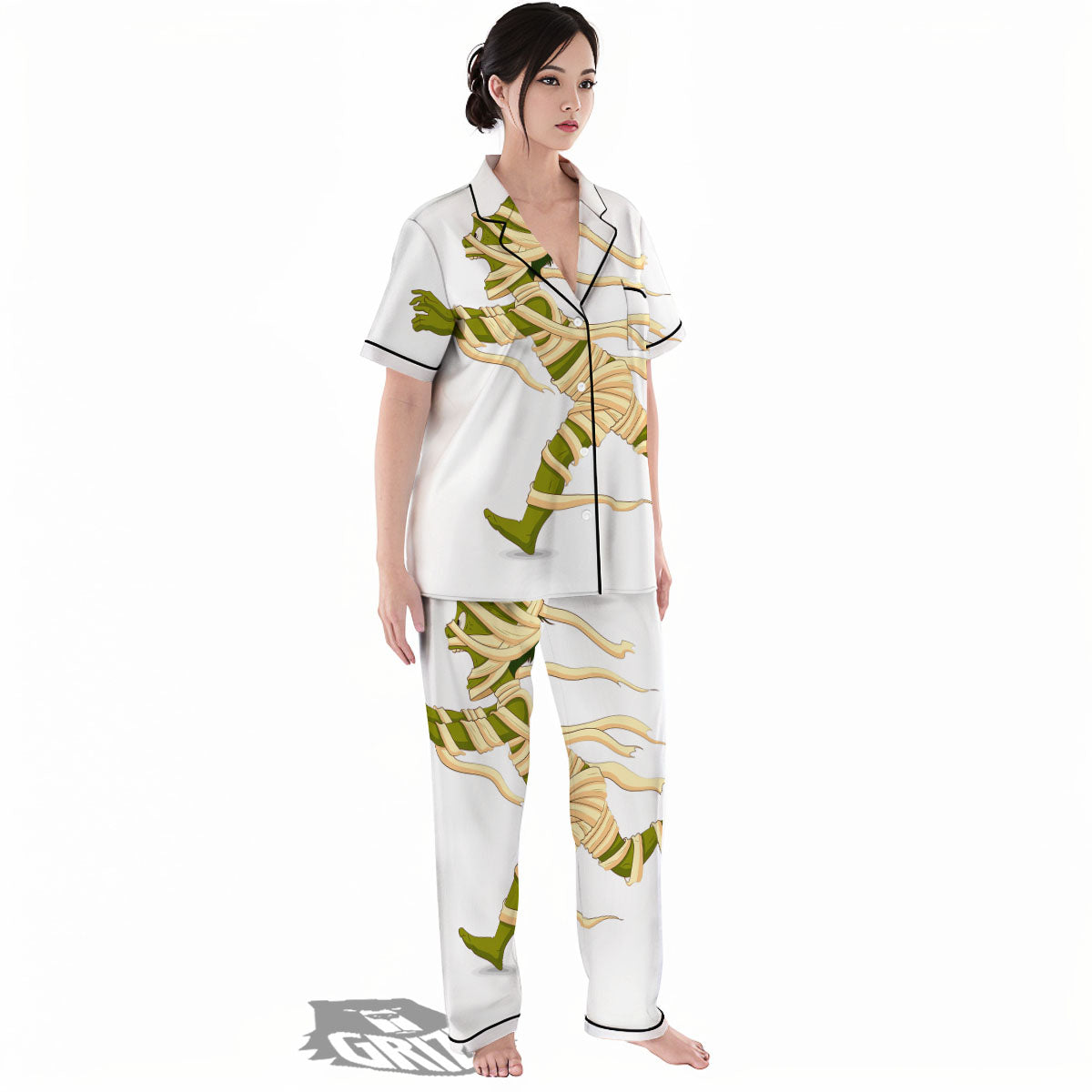 Mummy Running Print Women's Pajamas Set-grizzshop