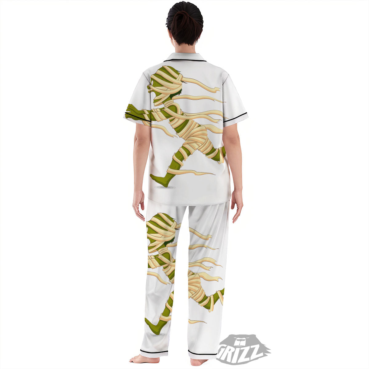 Mummy Running Print Women's Pajamas Set-grizzshop