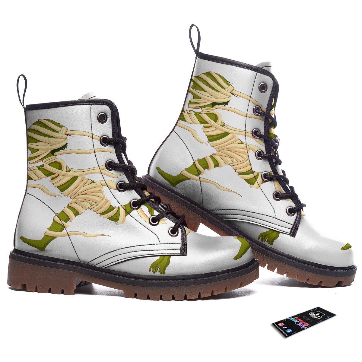 Mummy Running Print Work Boots-grizzshop