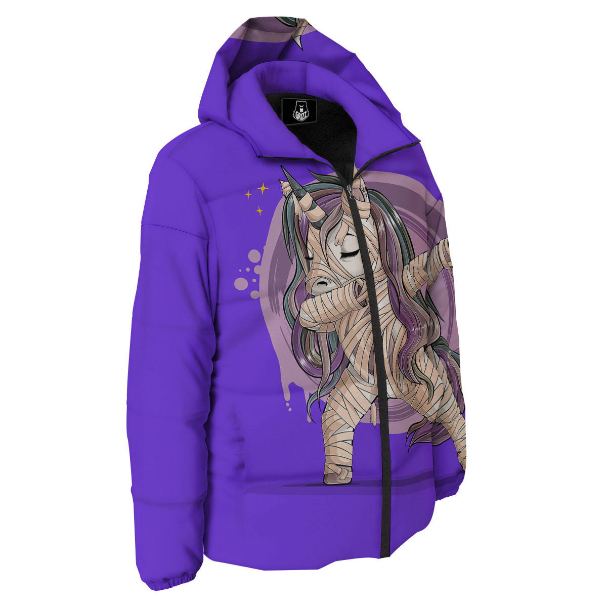 Mummy Unicorn Dap Print Down Jacket-grizzshop
