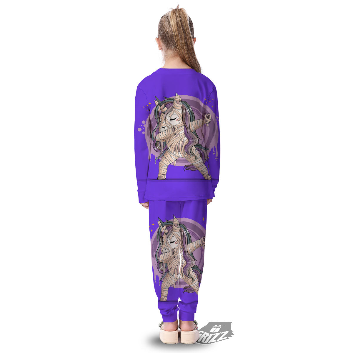 Mummy Unicorn Dap Print Kid's Pajamas-grizzshop