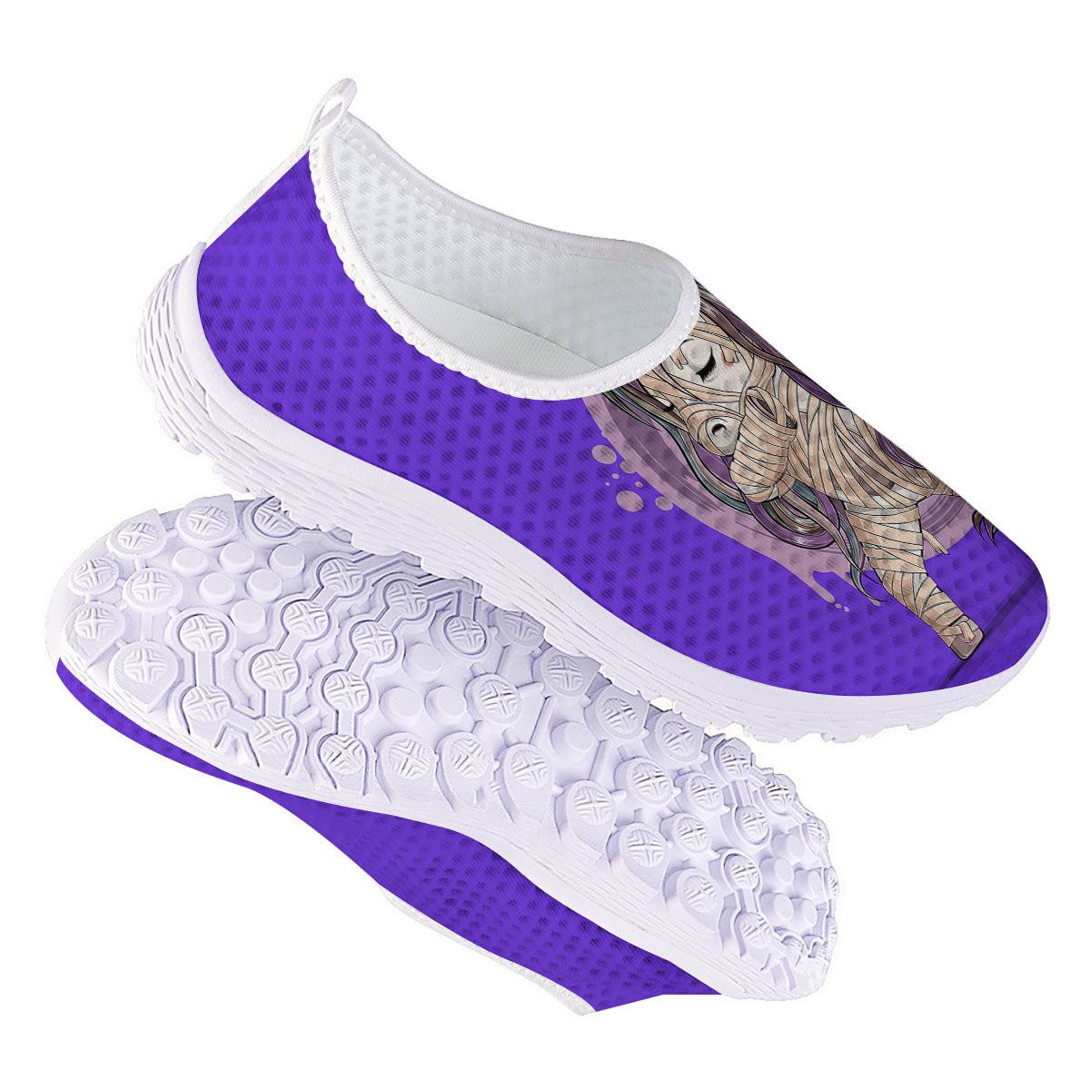 Mummy Unicorn Dap Print Nurse Shoes-grizzshop