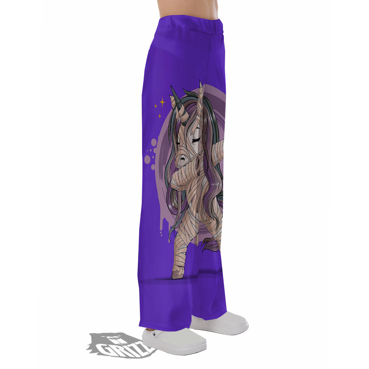 Mummy Unicorn Dap Print Pajama Pants-grizzshop