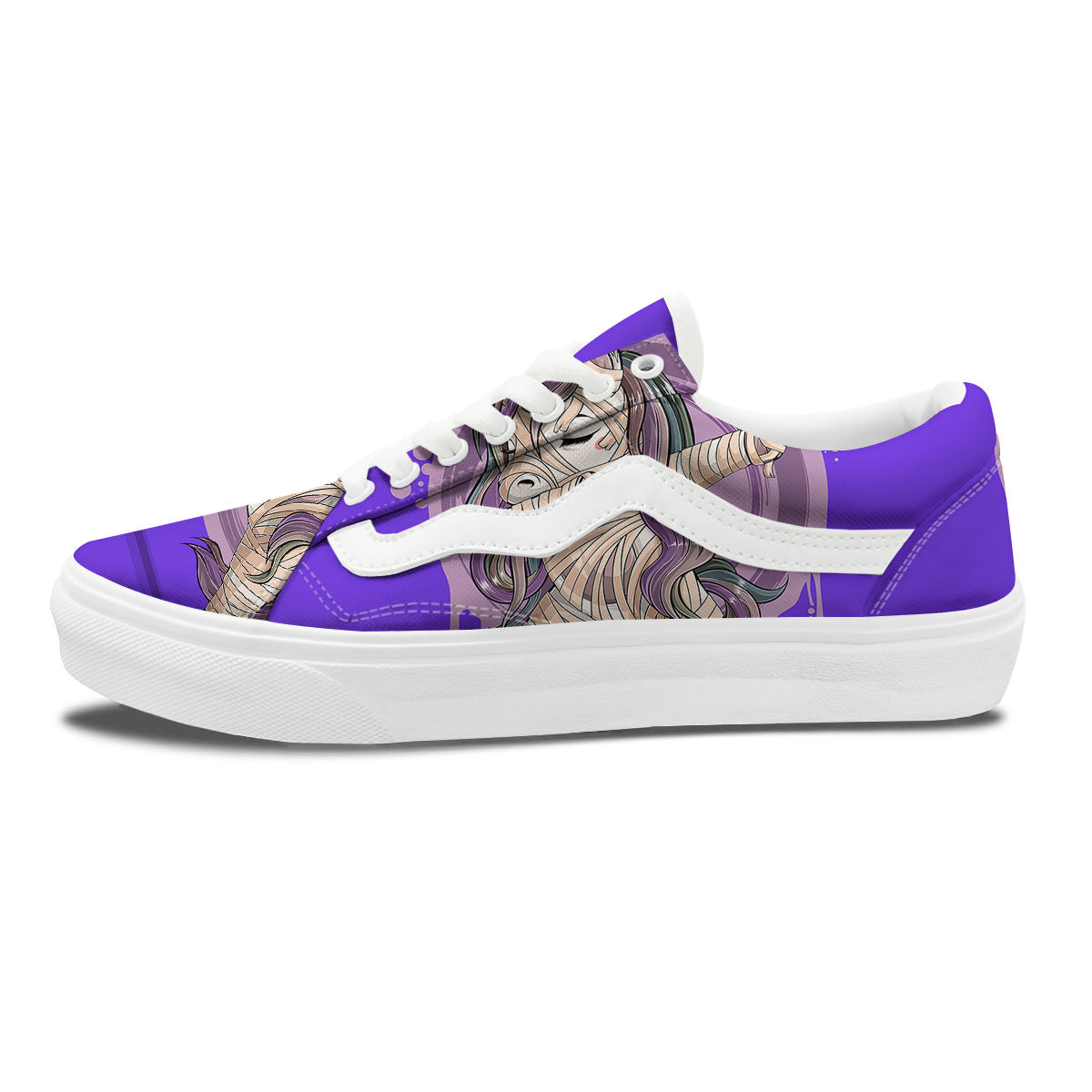 Mummy Unicorn Dap Print Skate Shoes-grizzshop