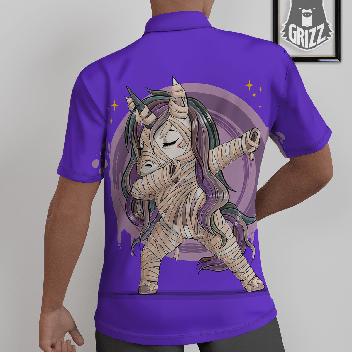 Mummy Unicorn Dap Print Untucked Shirts-grizzshop